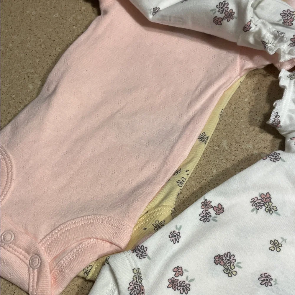 Carter's Floral Print Baby Bodysuits